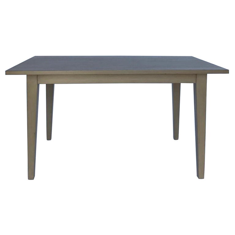 Custom Modern Walnut Table with Leaves For Sale at 1stDibs