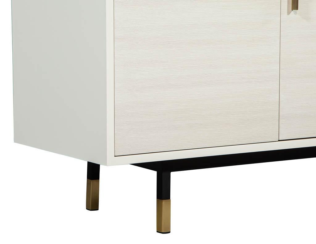 Contemporary Custom Modern White Buffet Sideboard For Sale