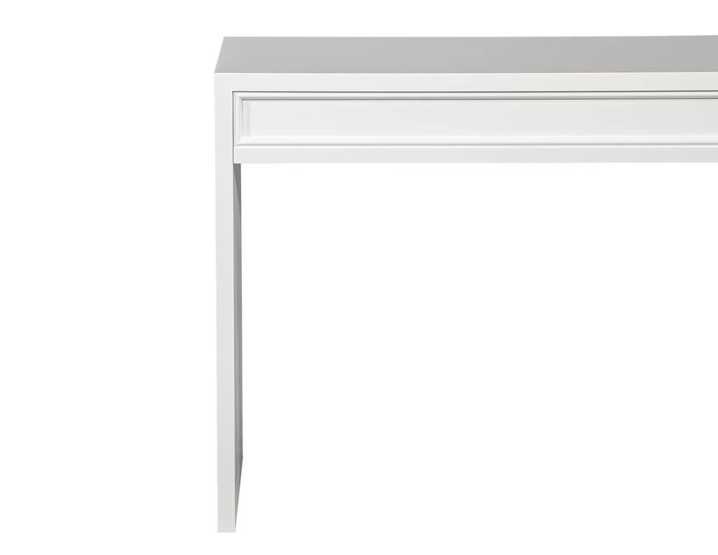 white modern console table