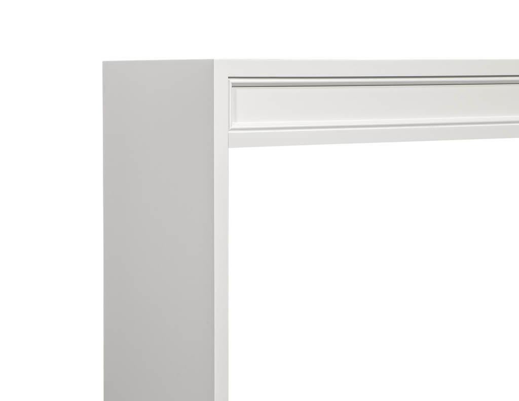 American Custom Modern White Console Table For Sale