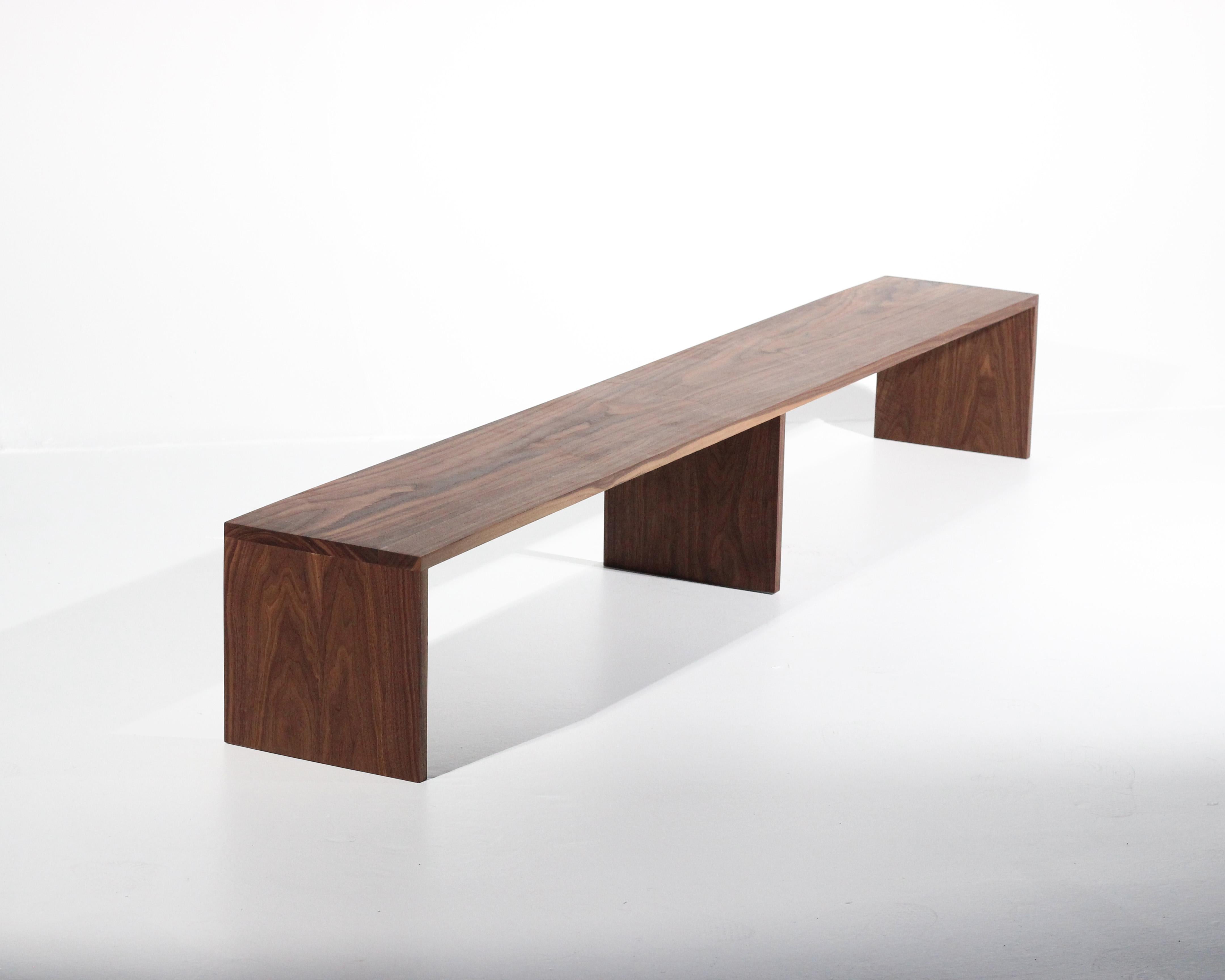 Low Bench in Walnut 

Black walnut, tung oil finish 

84