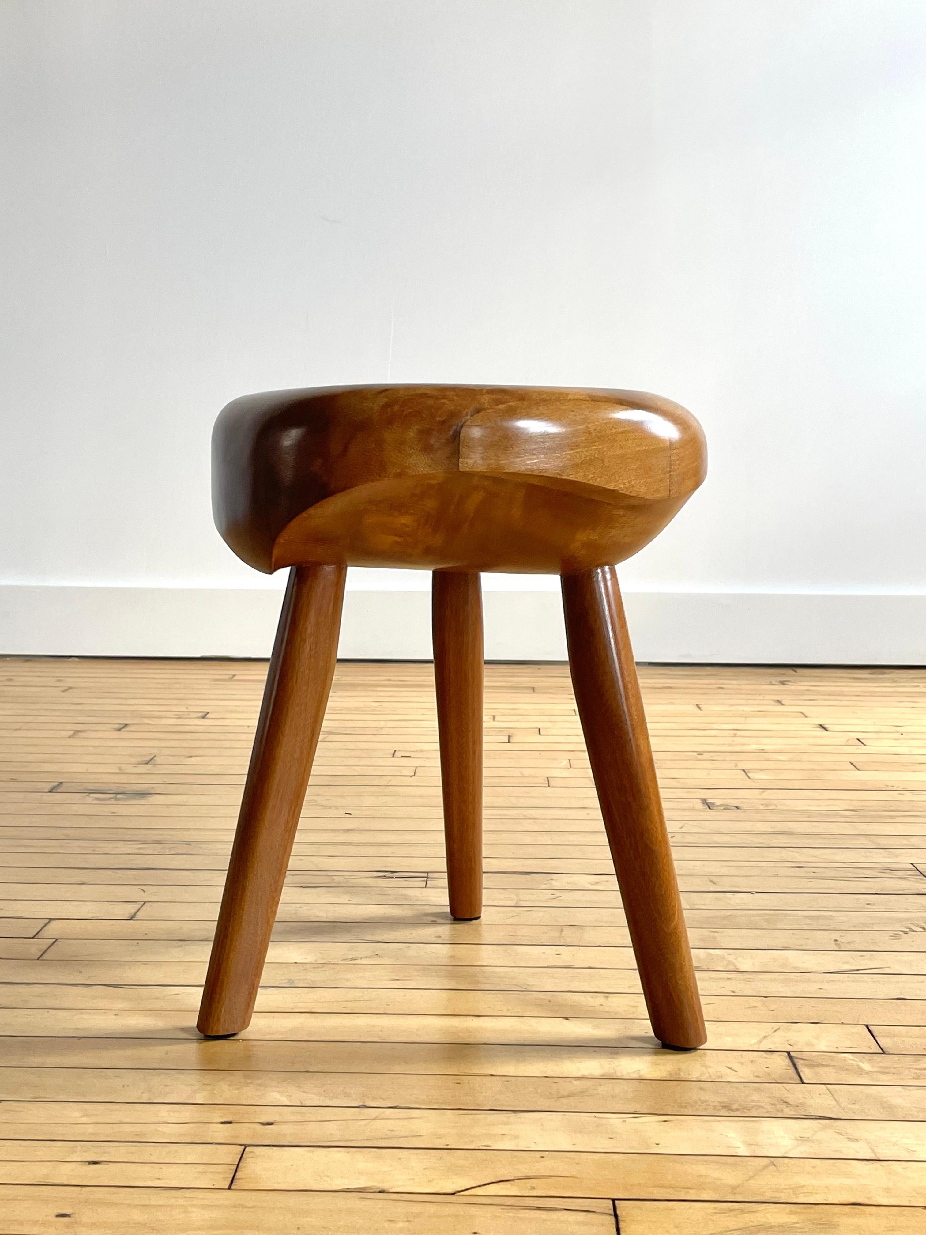 Contemporary Custom Modernist Sculptural Stool For Sale