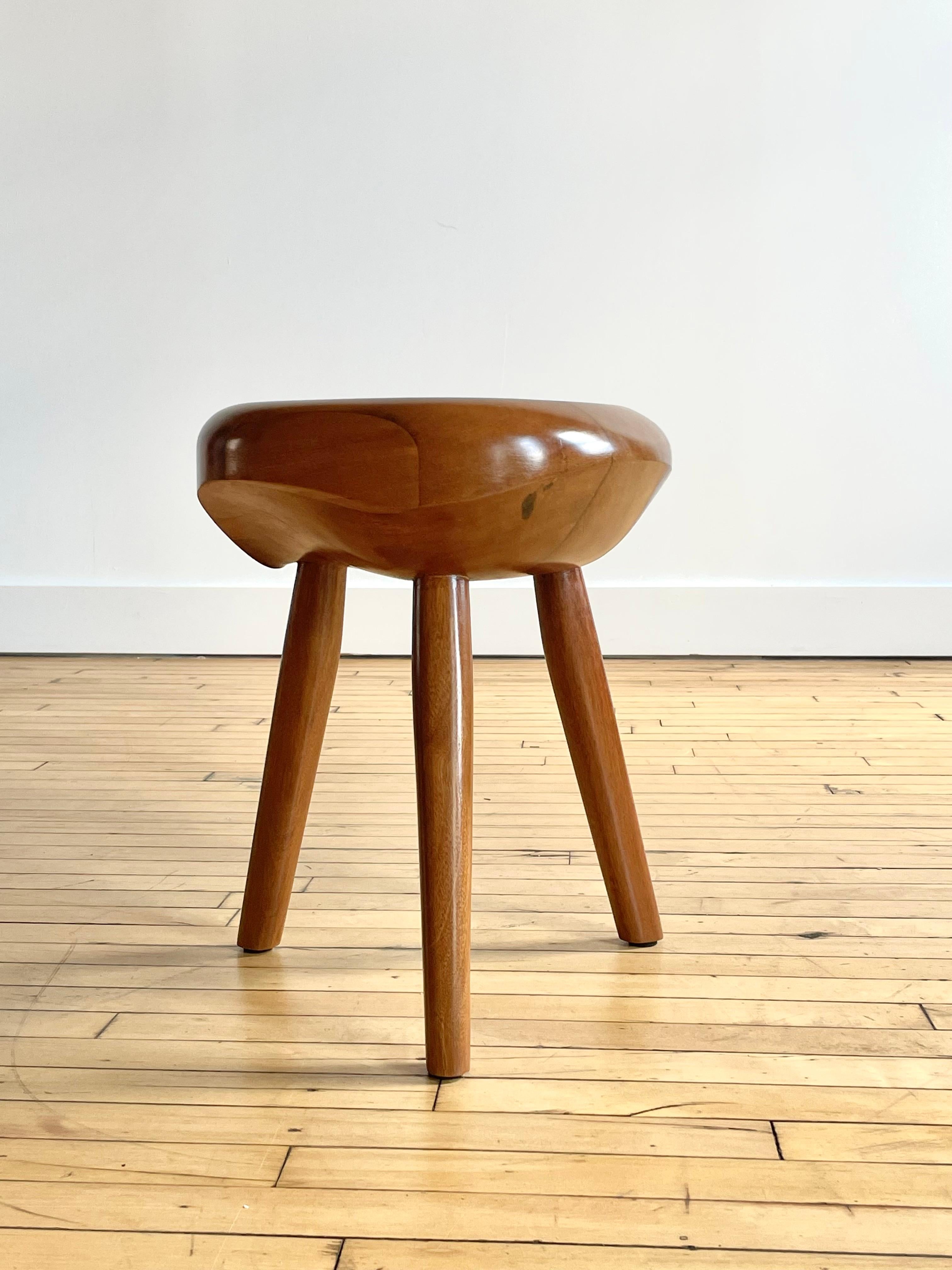 Custom Modernist Sculptural Stool For Sale 1
