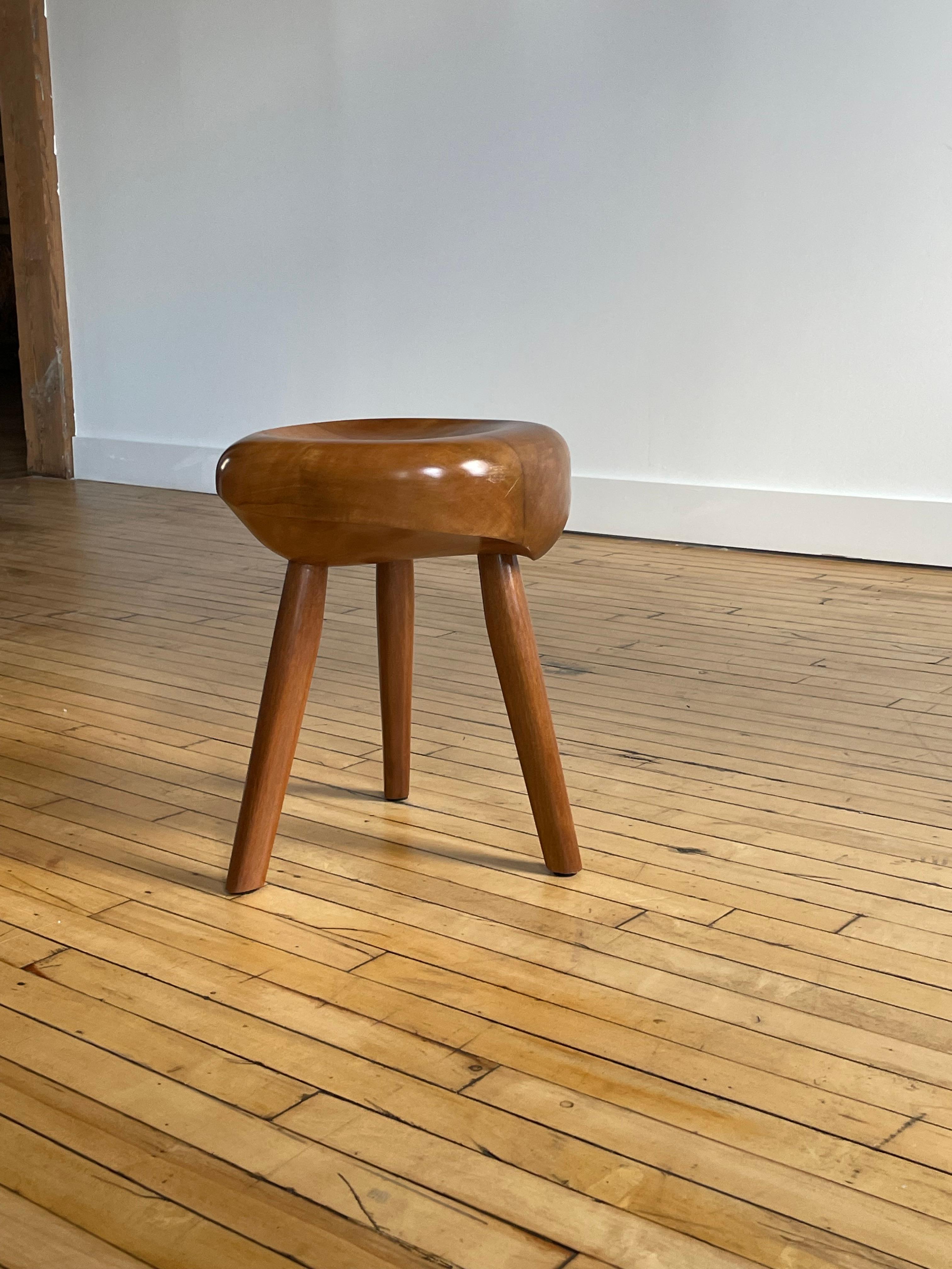 Custom Modernist Sculptural Stool For Sale 2