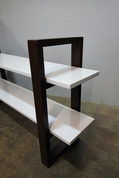 Custom Modernist Steel and Wood Bookshelf