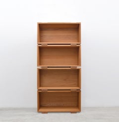 Custom Modular Bookcase in Solid Caribbean Walnut, 4 Units