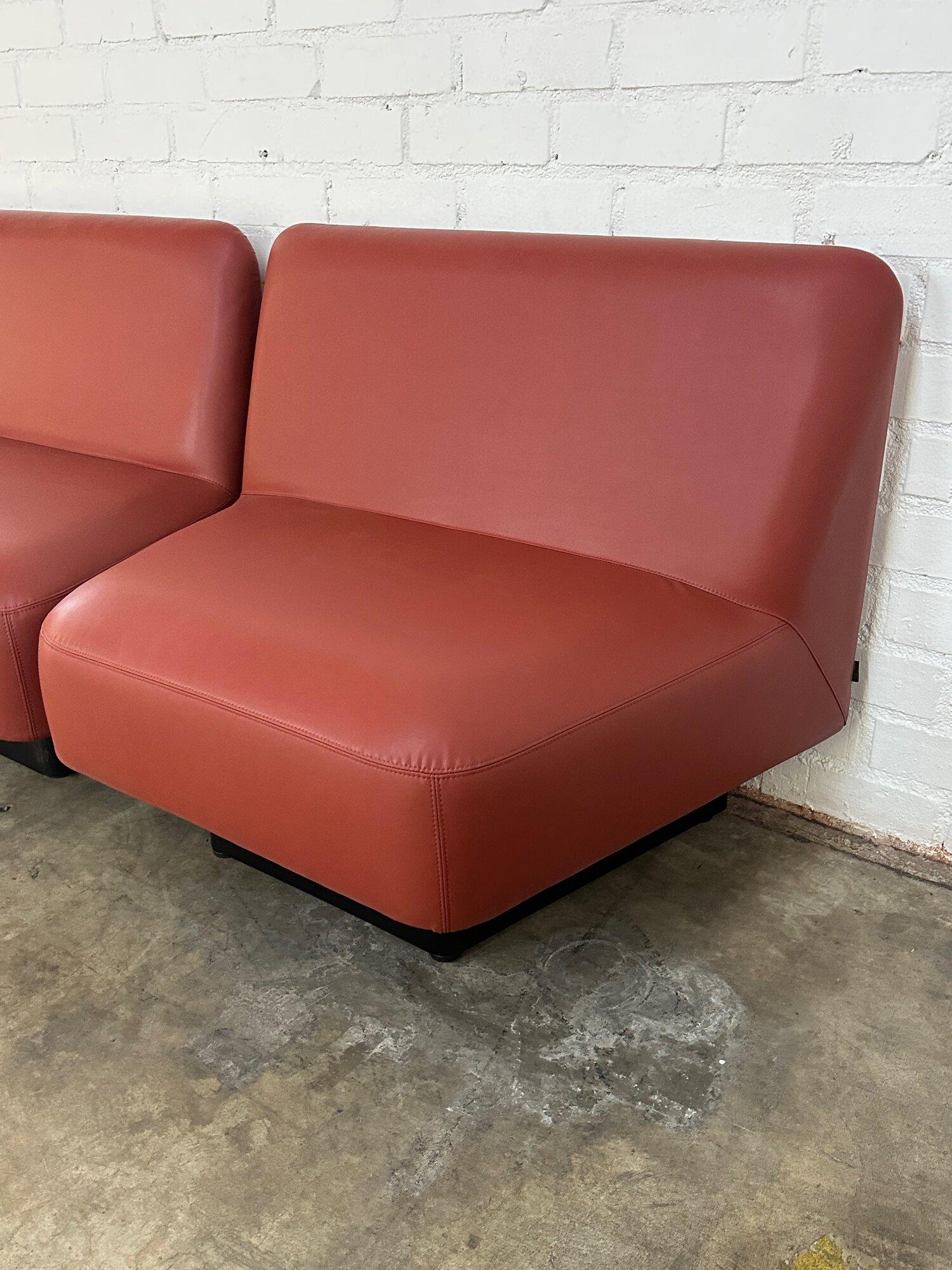 Faux Leather Custom Modular seating by Naughtone For Sale