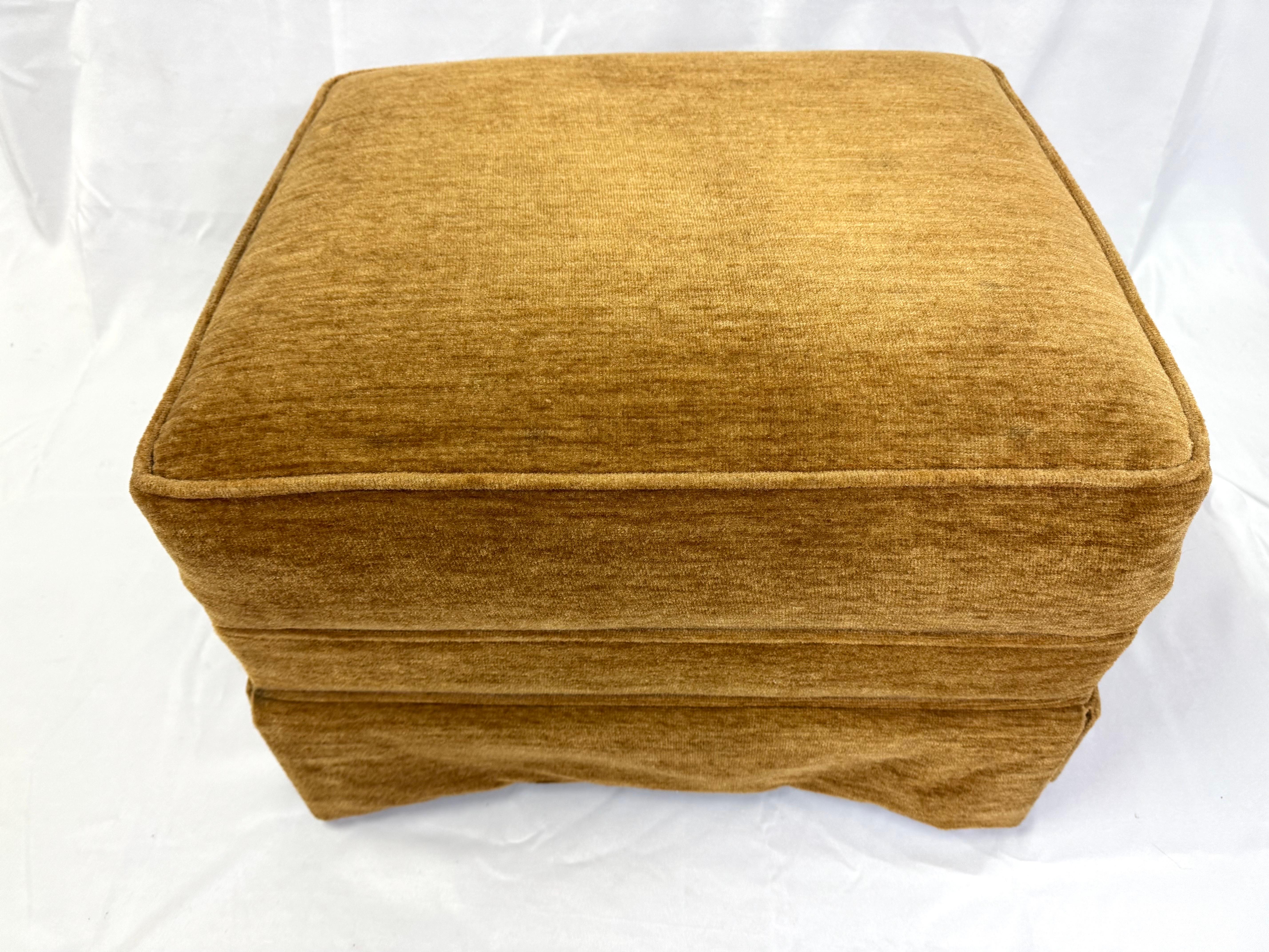 Custom Mohair Ottoman For Sale 8