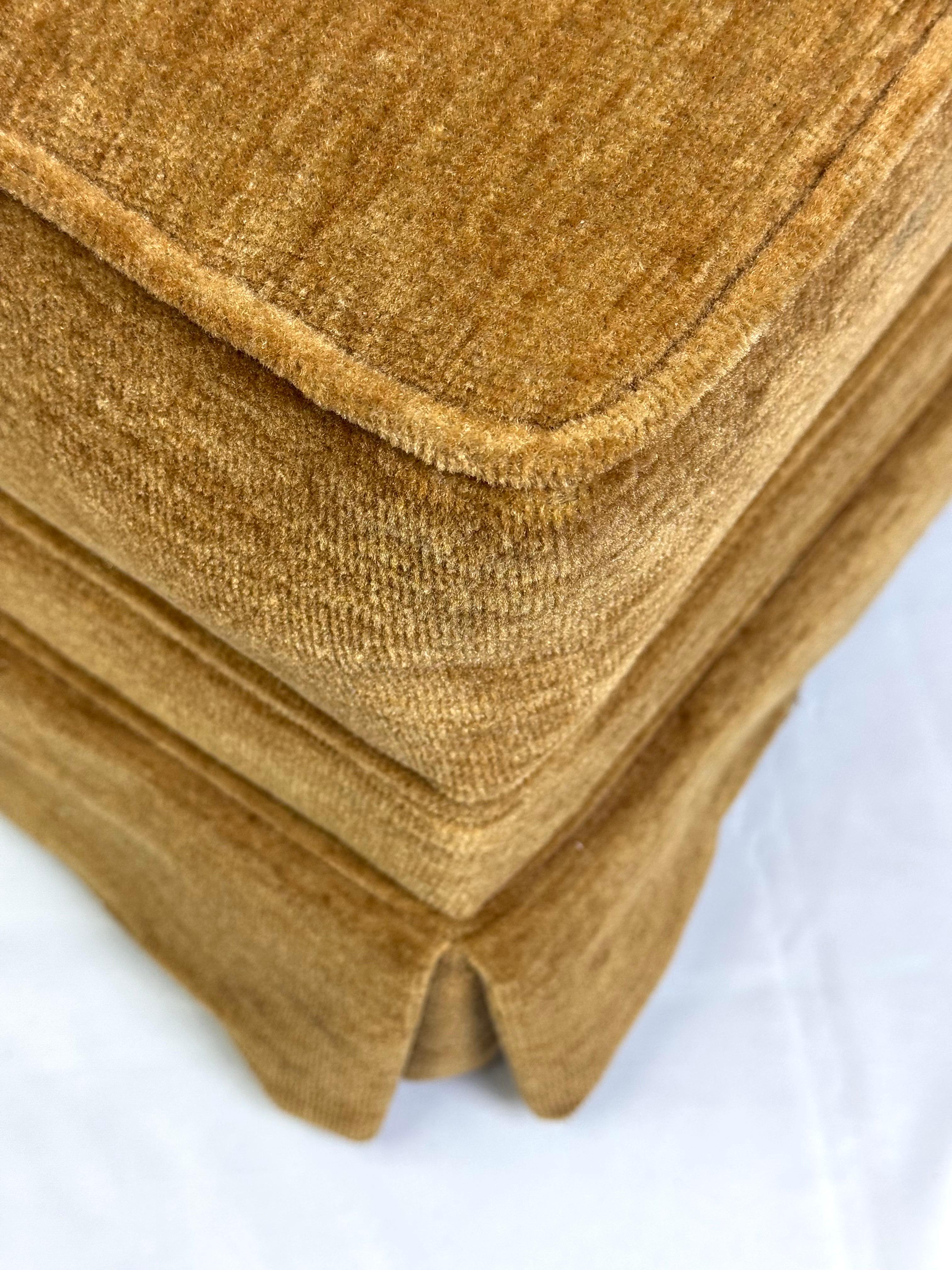 Custom Mohair Ottoman For Sale 10