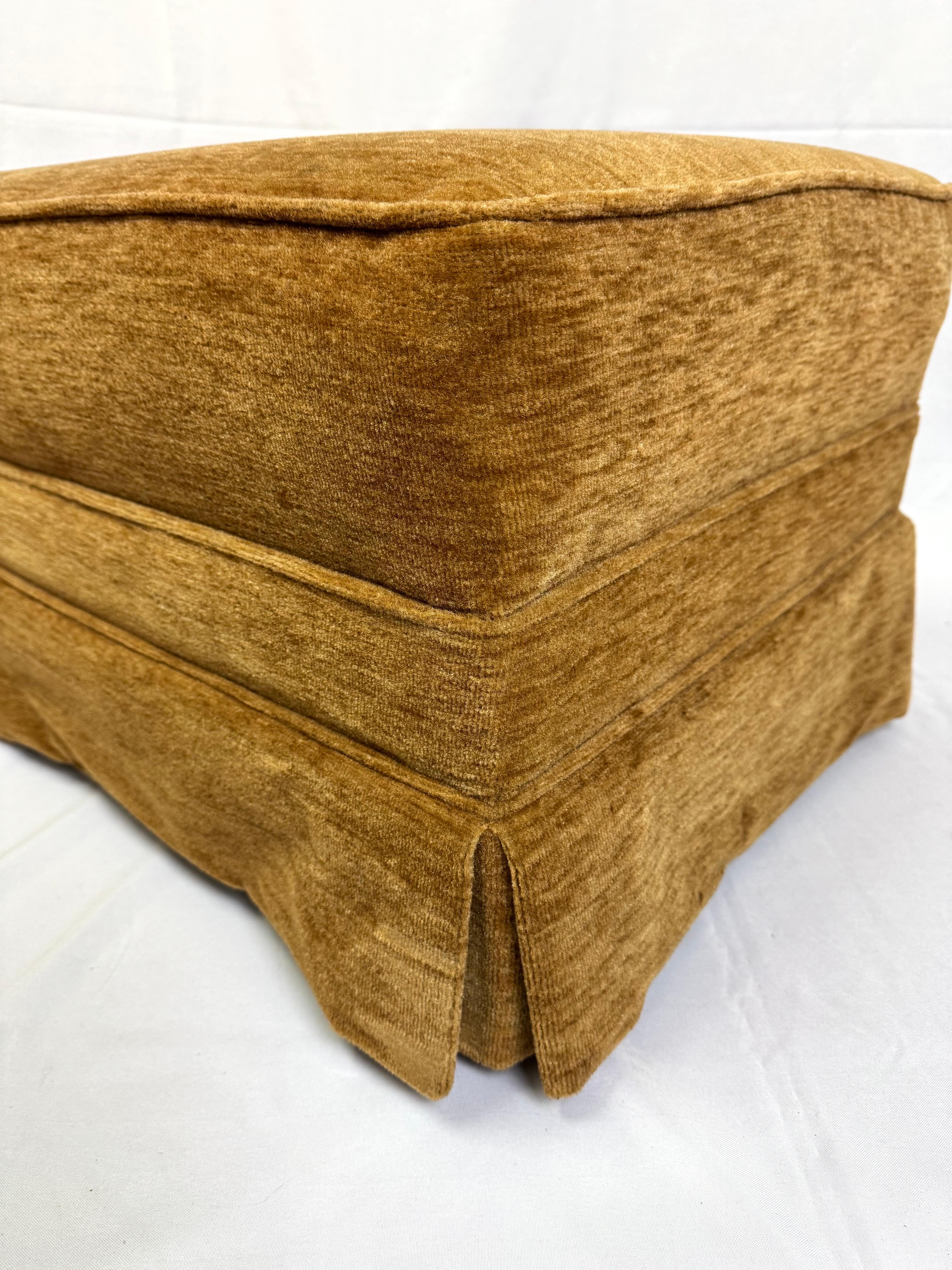 Custom Mohair Ottoman For Sale 11