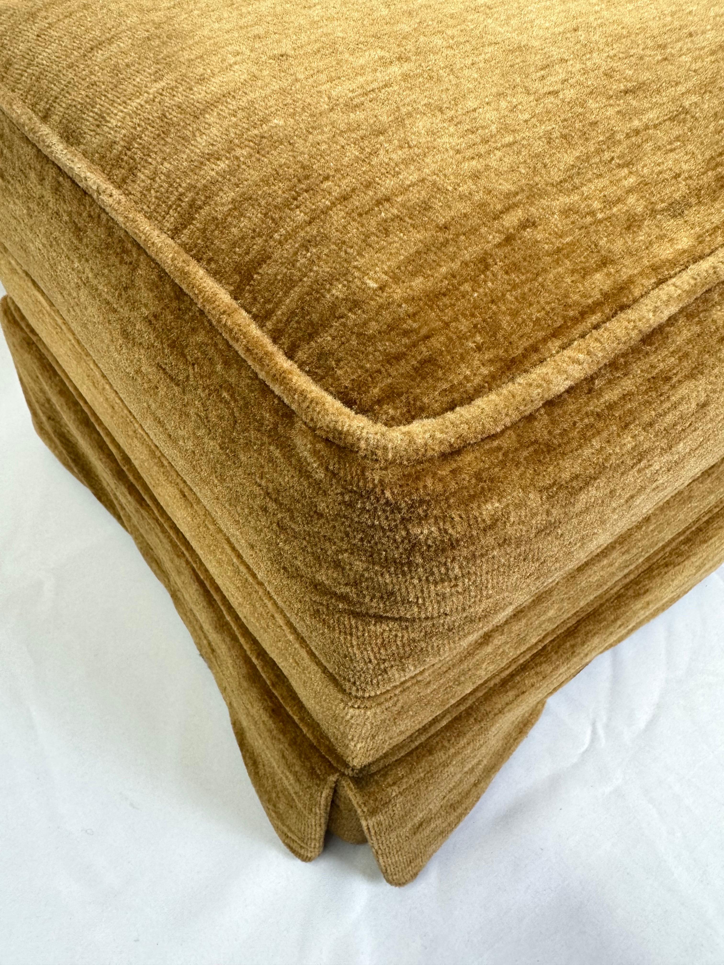 Custom Mohair Ottoman For Sale 13