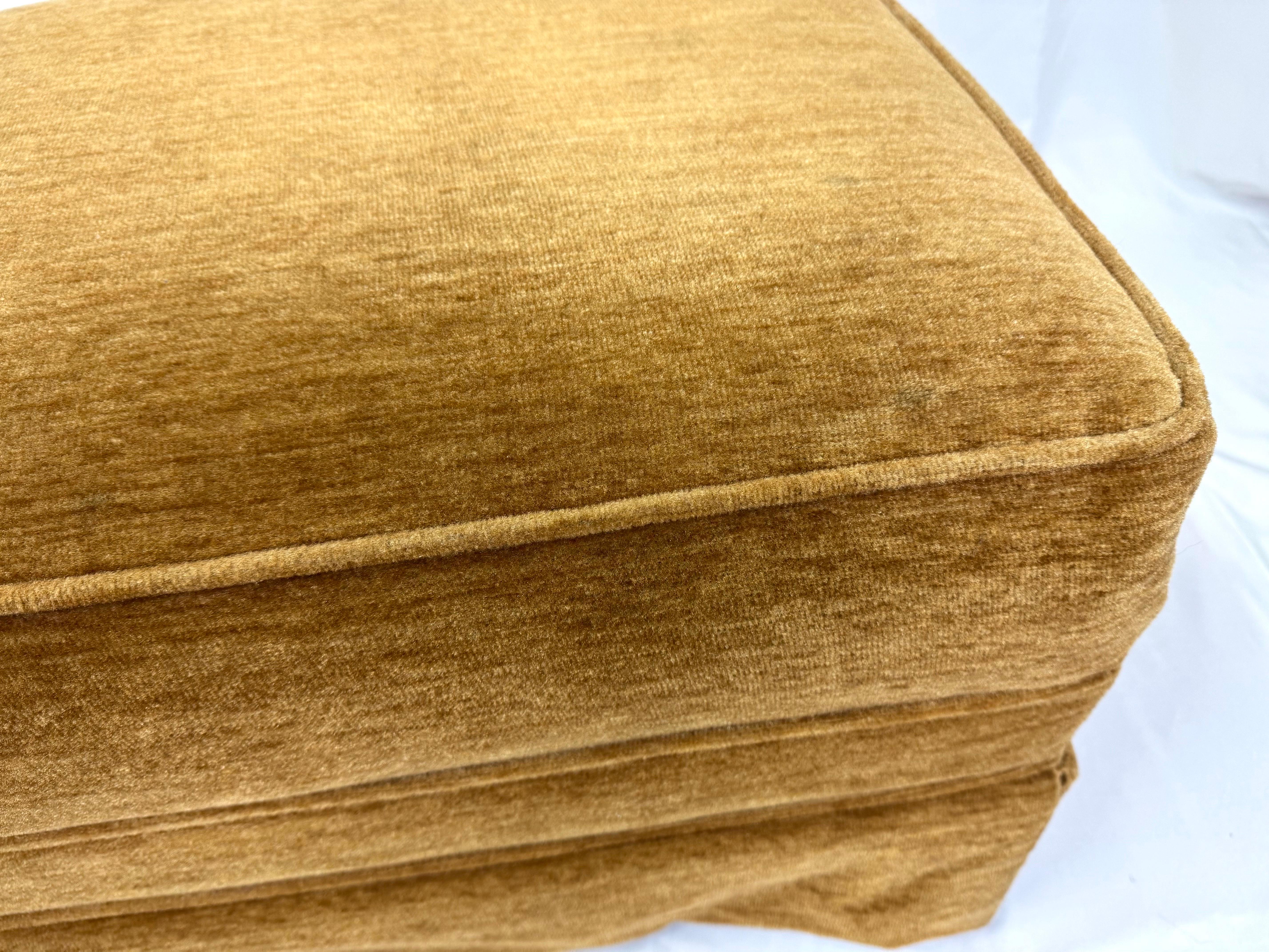 Custom Mohair Ottoman For Sale 14