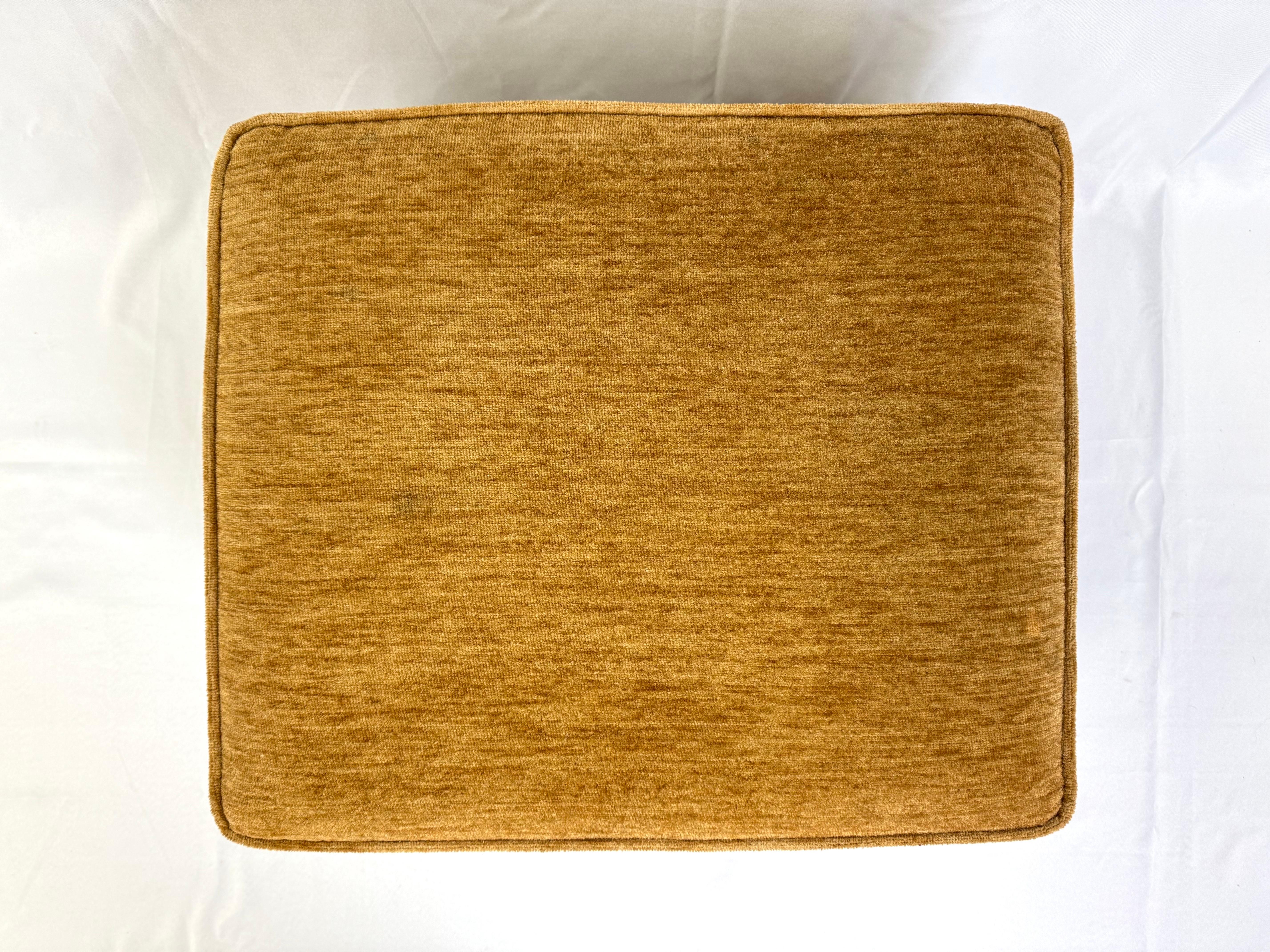 Custom Mohair Ottoman For Sale 1