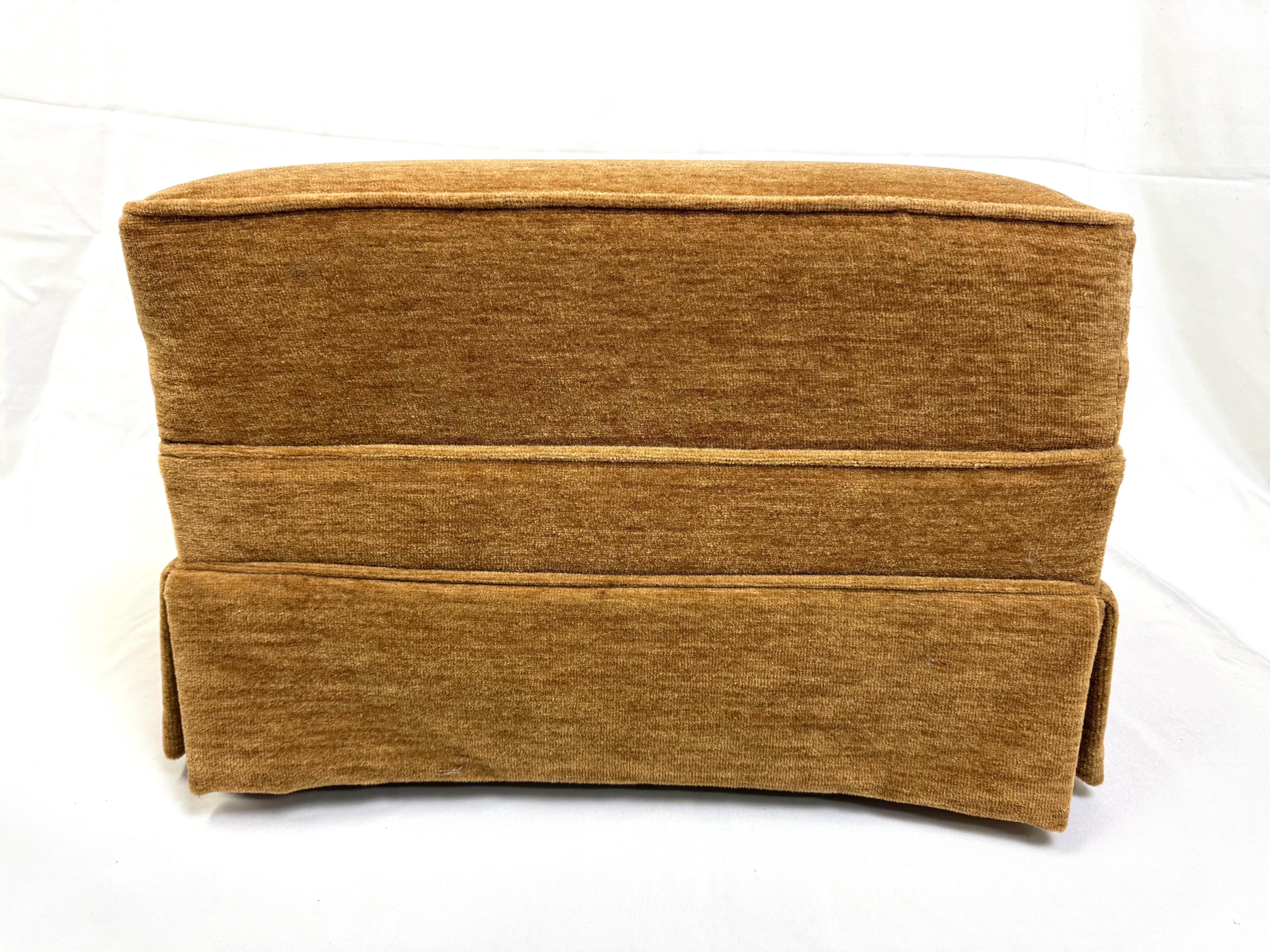 Custom Mohair Ottoman For Sale 2