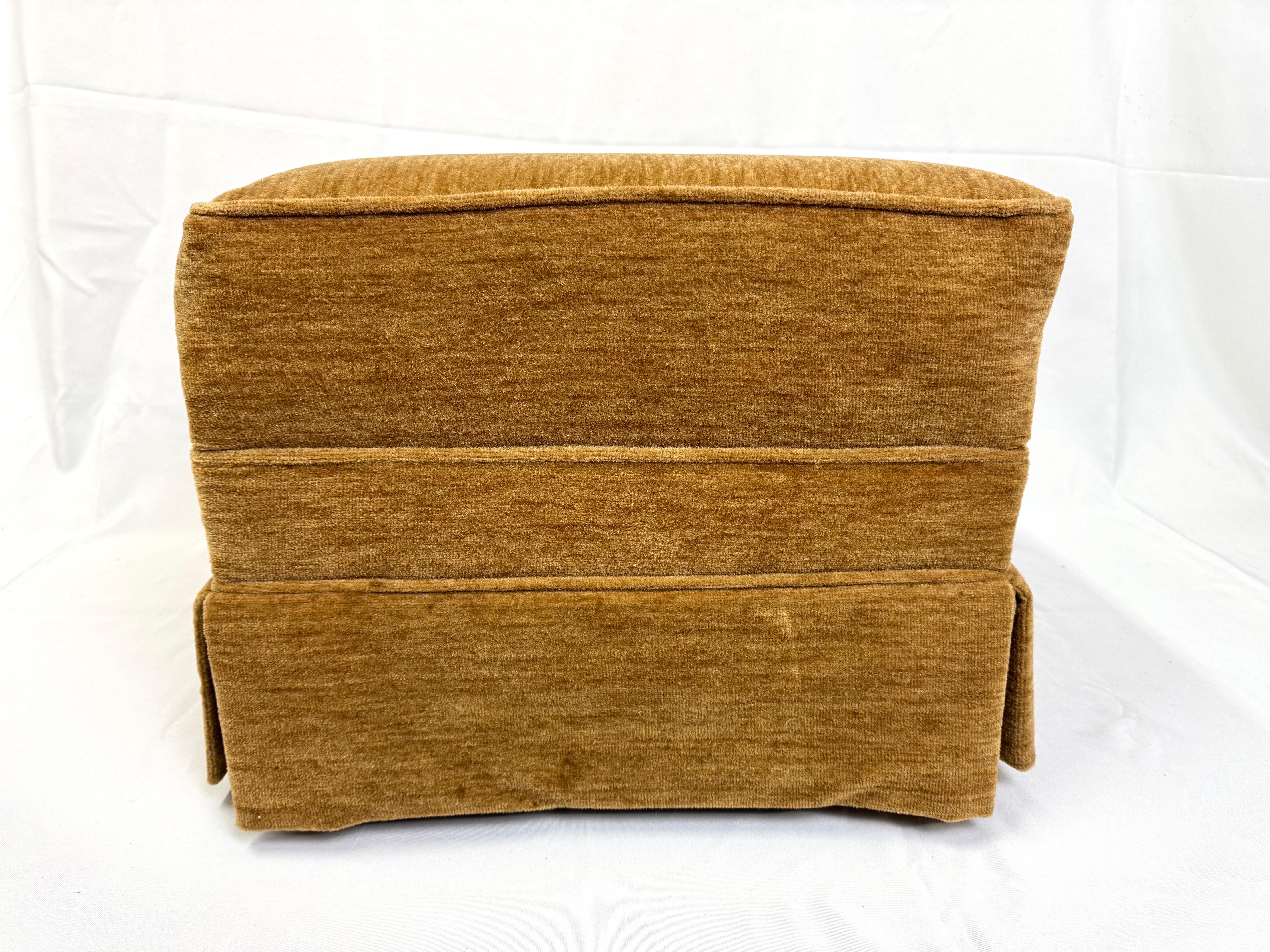 Custom Mohair Ottoman For Sale 5