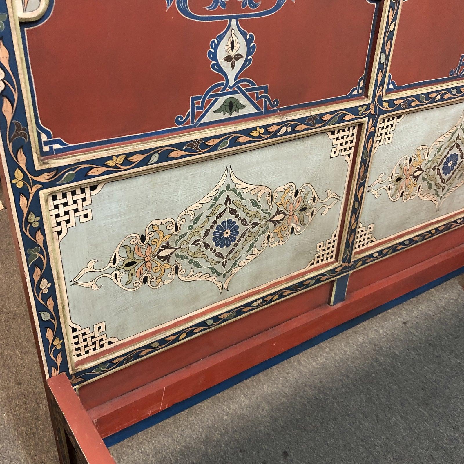 Custom Monumental Moroccan Queen Bed Frame and Nightstands For Sale 9