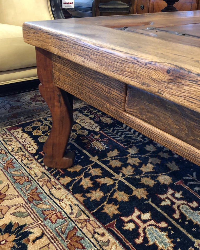 Custom Monumental Rustic Coffee Table For Sale at 1stdibs