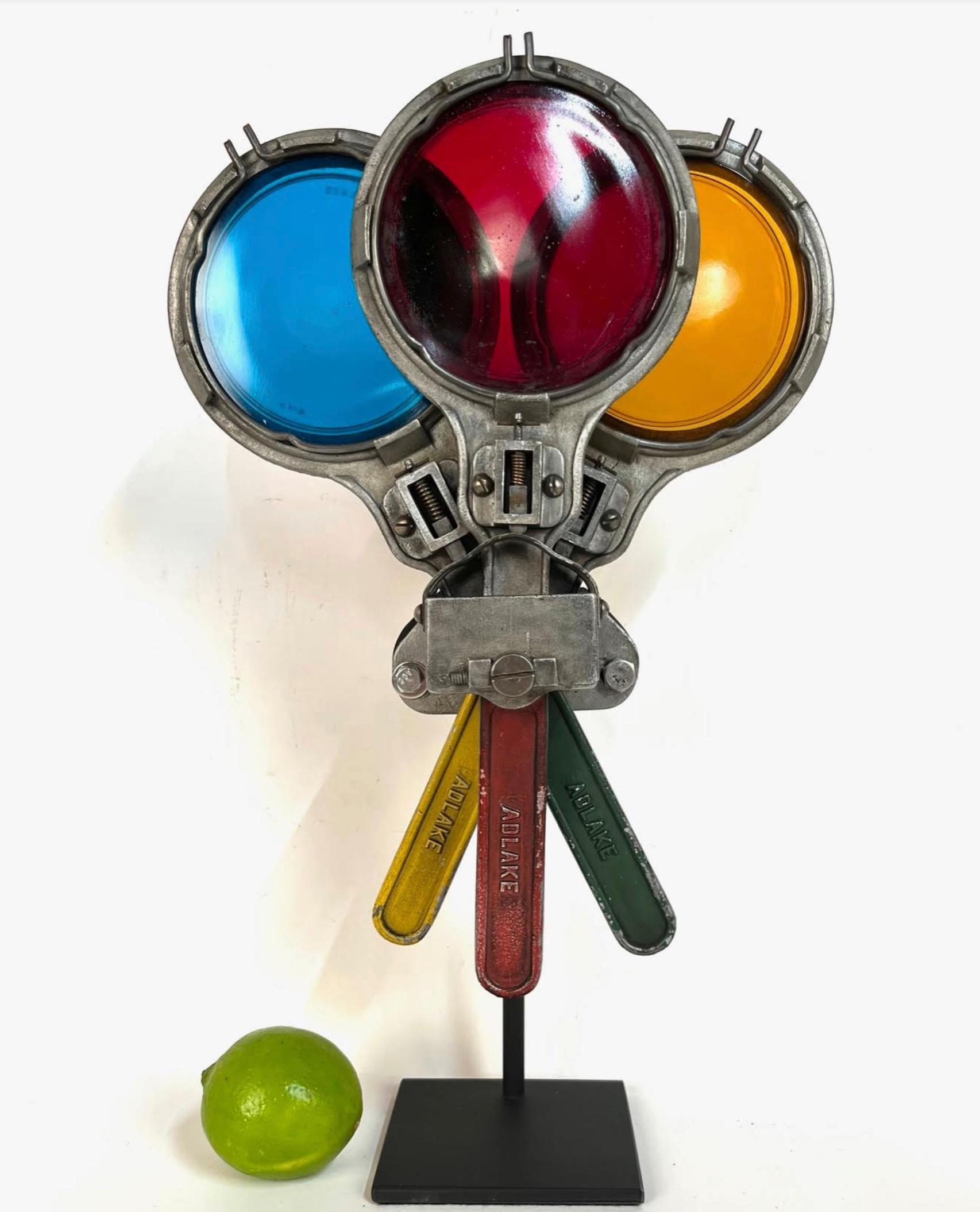 Benutzerdefinierte montiert 1940's Rare Nyc Subway Signal Semaphore (Industriell) im Angebot