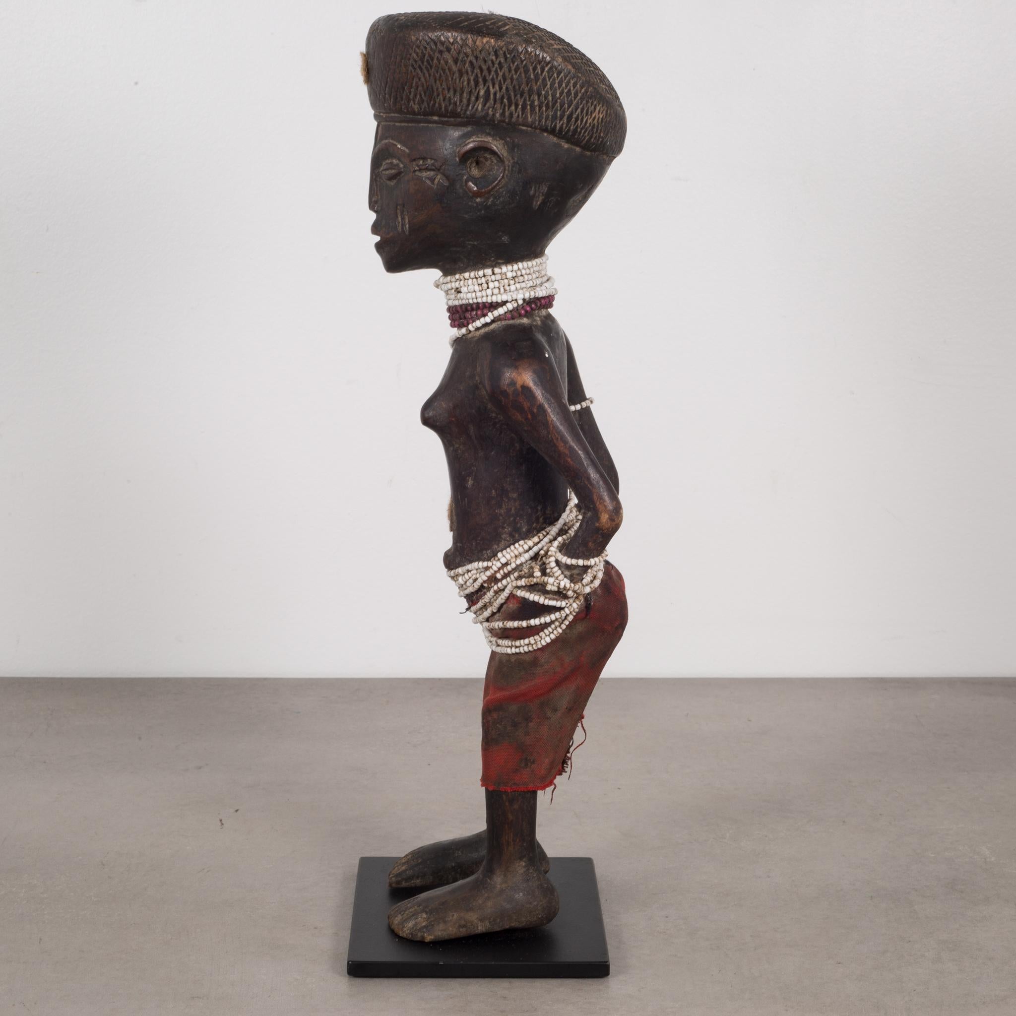 Tribal Custom Mounted African Chokwe Tribe Angolan Figure