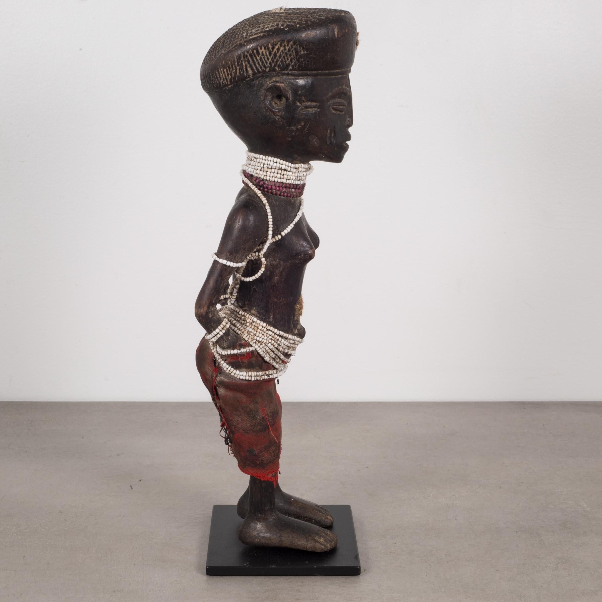 Custom Mounted African Chokwe Tribe Angolan Figure In Good Condition In San Francisco, CA