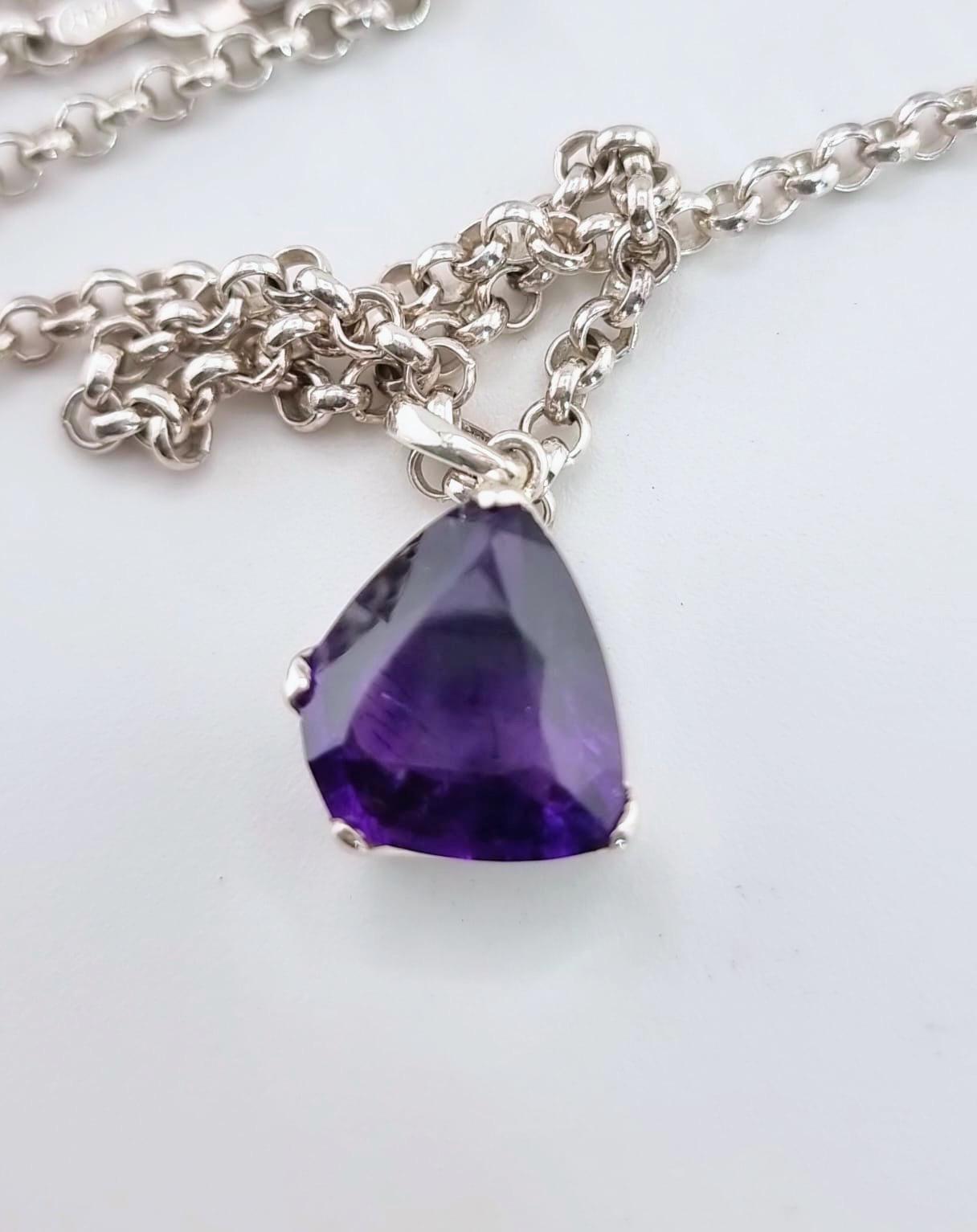Custom Natural Amethyst Necklace Pendant 3