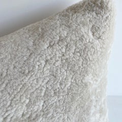 Custom Natural Shearling Sheep Lumbar Pillow