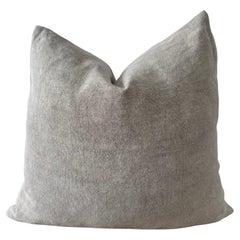 Custom Natural Stone Washed Linen Pillow with Down Feather Insert