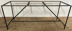 Custom Neoclassical Style Metal Garden Dining Table Base by BH&A