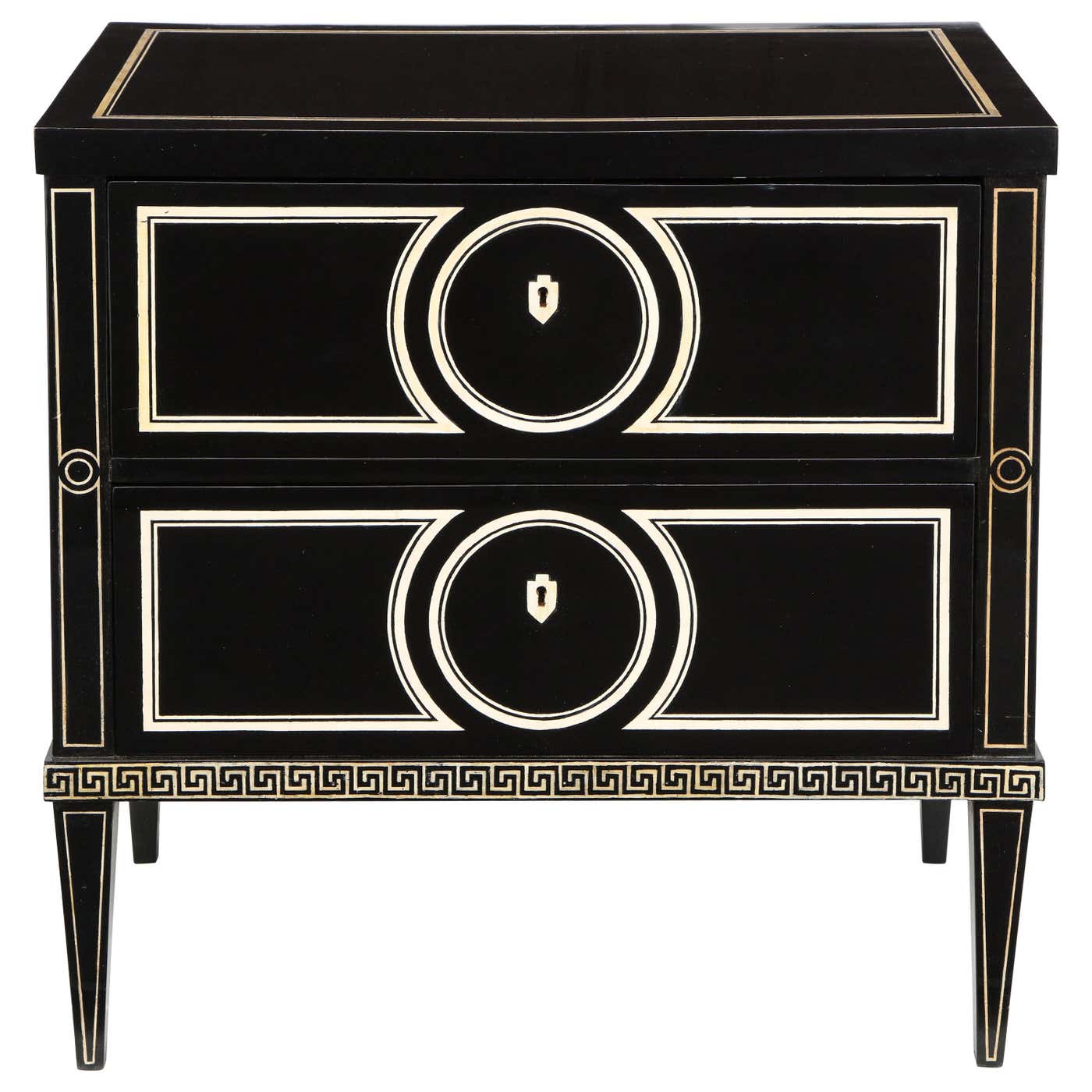 Custom Neoclassic Hand Painted Commode in the Fornasetti Manner For ...