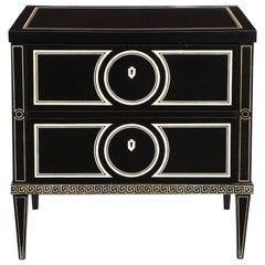 Custom Neoclassic Hand Painted Commode in the Fornasetti Manner