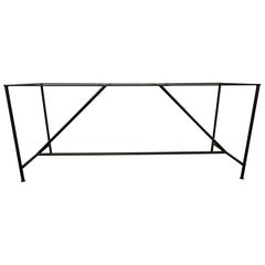Base de mesa de comedor de jardín de metal estilo neoclásico personalizada por BH&A