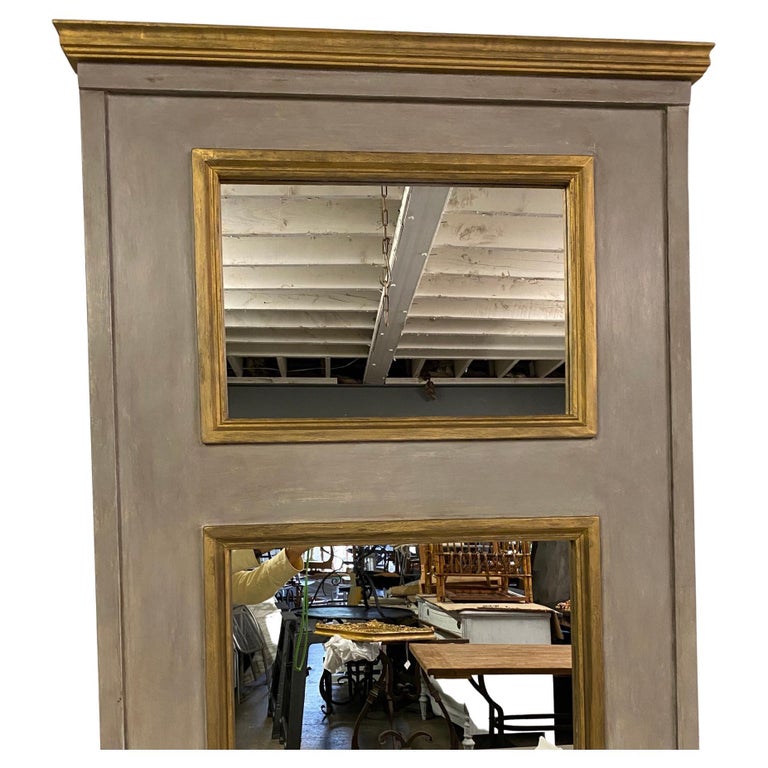 Custom Neoclassical Style Trumeau Mantel Mirror For Sale at 1stDibs