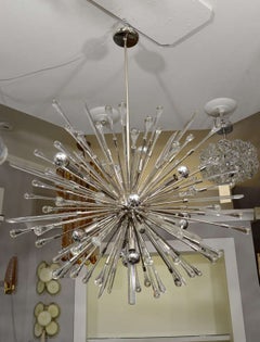 Custom Nickel Plated Tear Drop Sputnik Chandelier
