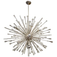 Custom Nickel Plated Tear Drop Sputnik Chandelier
