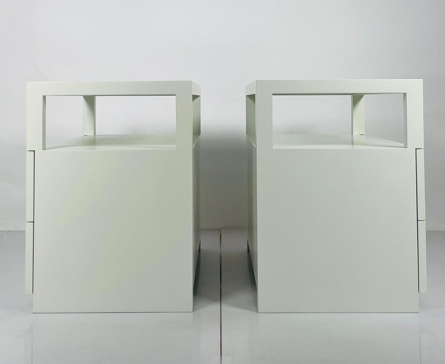 Custom Nightstands in White Oak & Milk-Glass by Cain Modern, USA 2023 For Sale 7