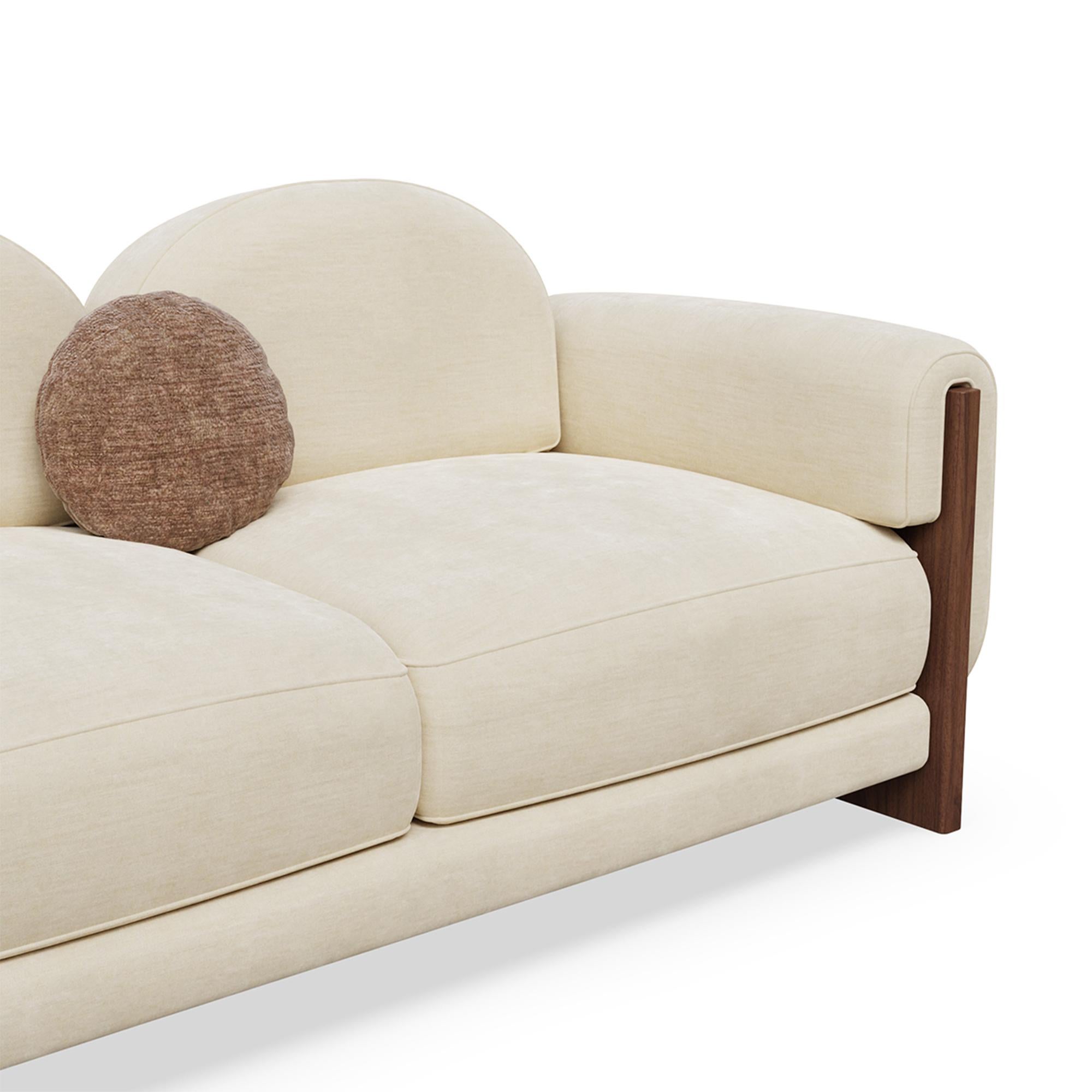 Contemporary Custom Noah Modular Sectional Sofa with Walnut Matte by Nolita Harbour For Sale
