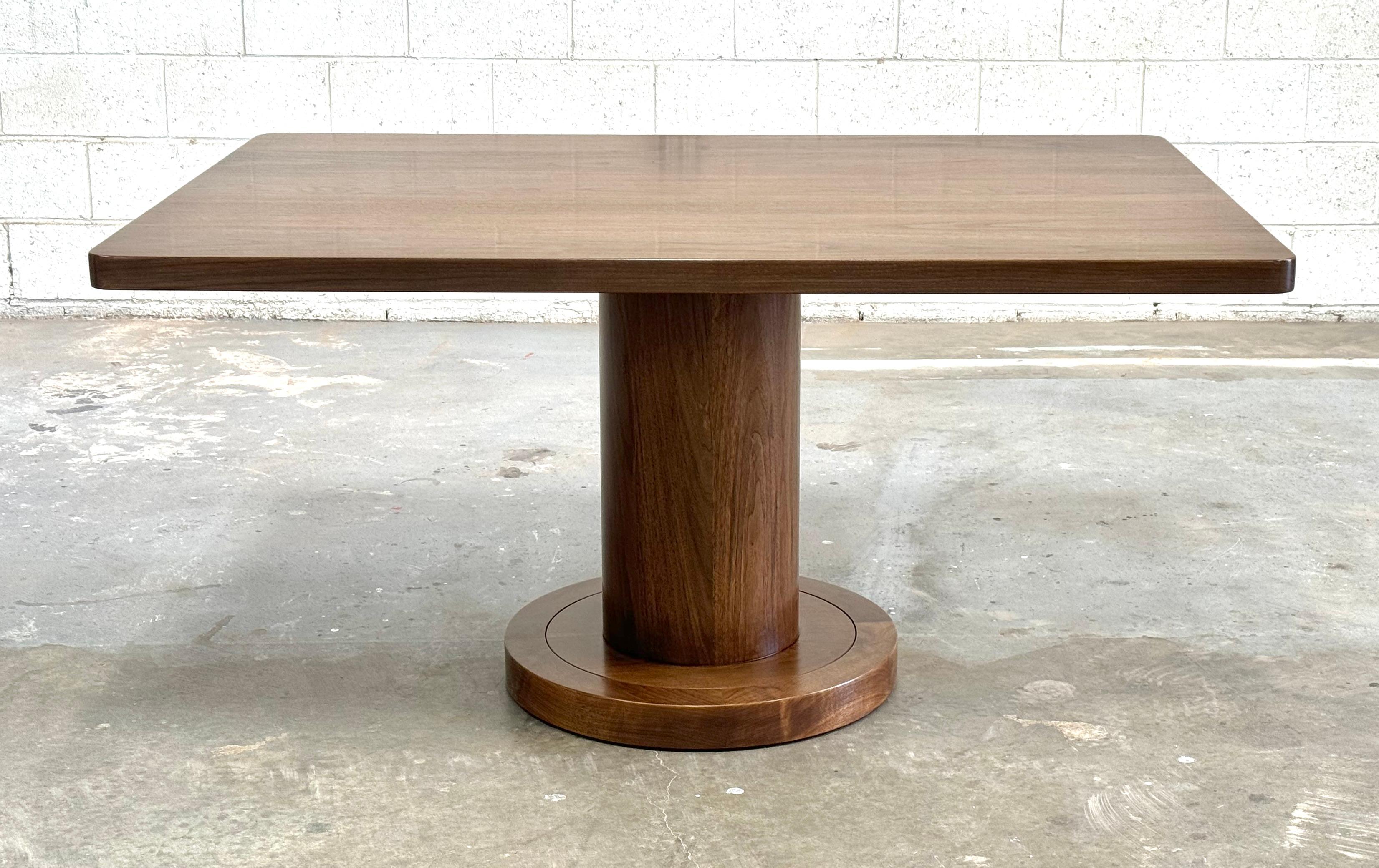 Custom Nora Pedestal Table made from Walnut In New Condition For Sale In Los Angeles, CA