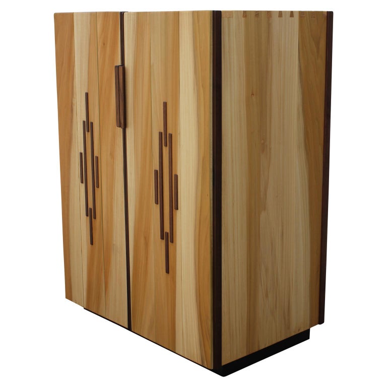 American Custom Norm Stoeker Danish Style Four Shelf Storage Cabinet For Sale