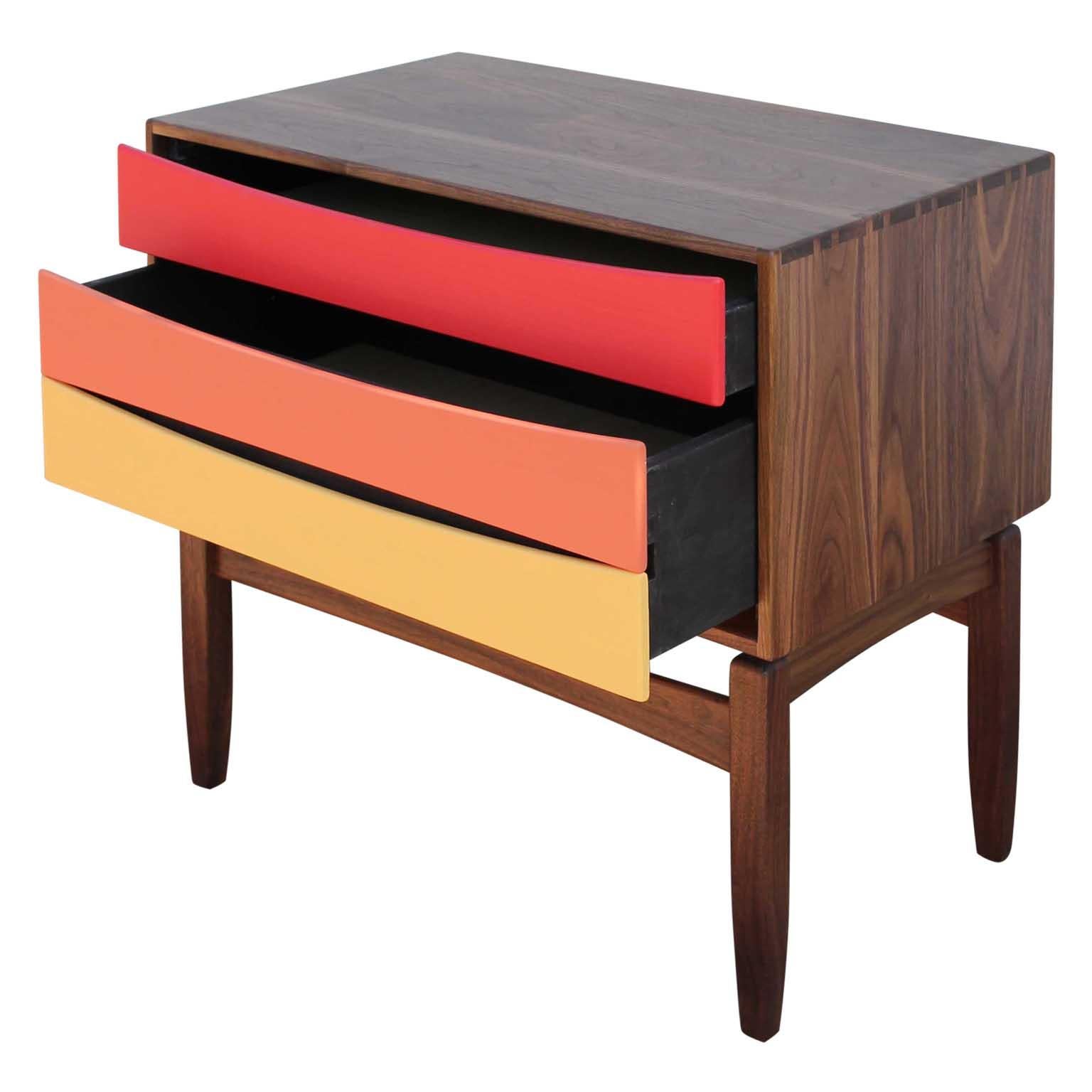 Mid-Century Modern Custom Norm Stoeker Side Table or Nightstand Arne Vodder Danish Modern Style