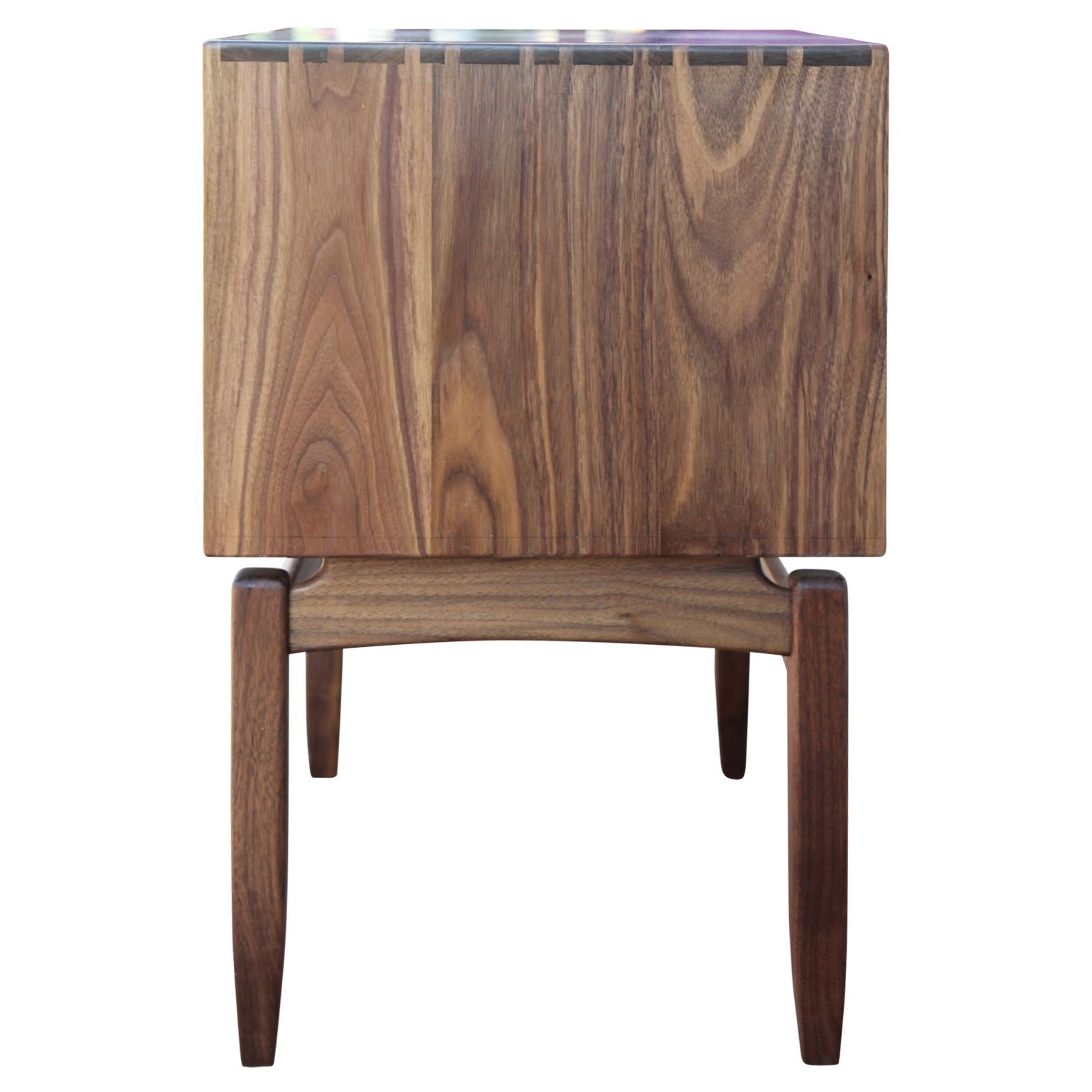 American Custom Norm Stoeker Side Table or Nightstand Arne Vodder Danish Modern Style