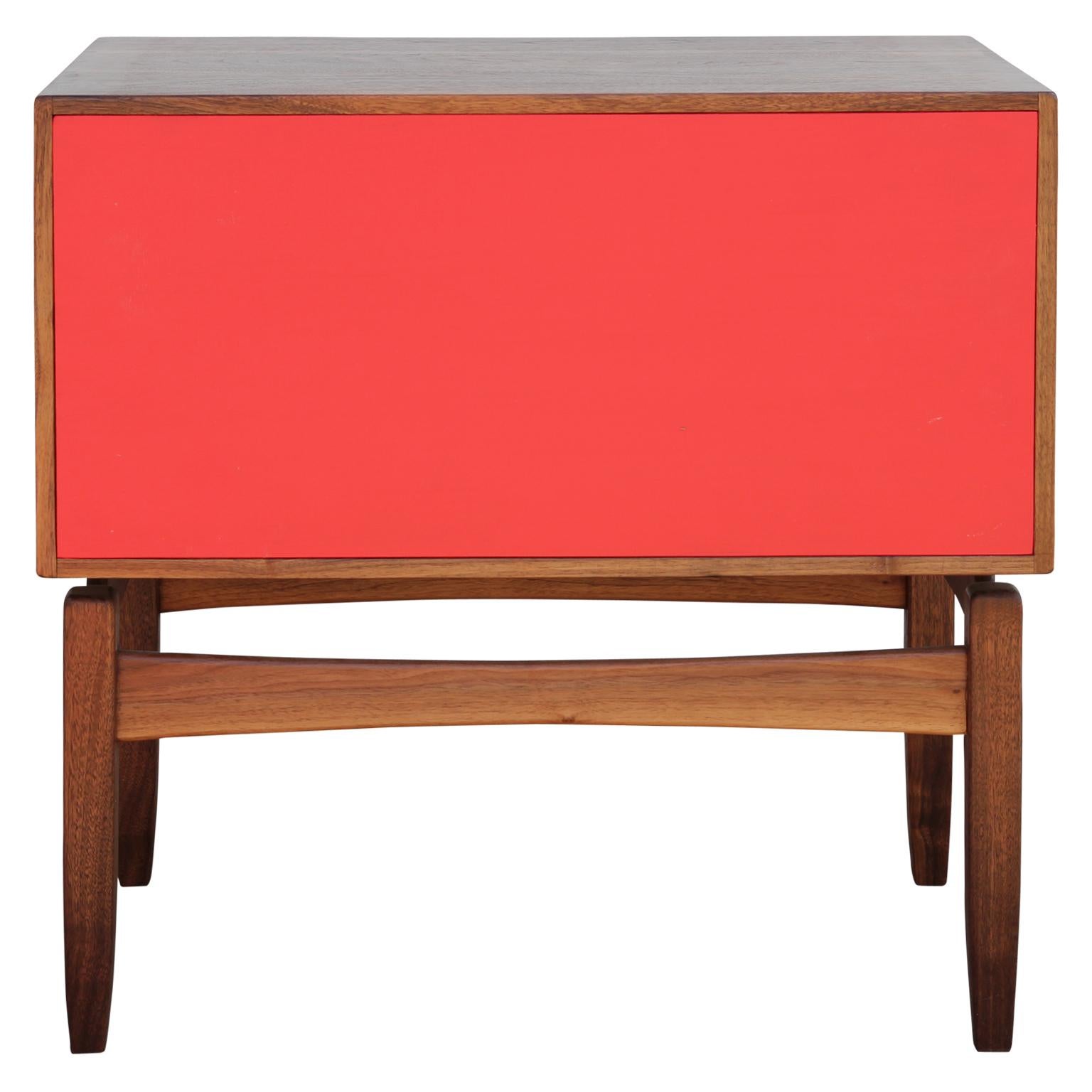 Wood Custom Norm Stoeker Side Table or Nightstand Arne Vodder Danish Modern Style