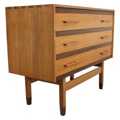 Custom Norm Stoeker Two-Toned Wood Three-Drawer Floating Cabinet