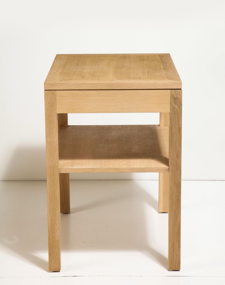 Custom Oak Bedside Table with Single Drawer by Robert Stilin For Sale 2