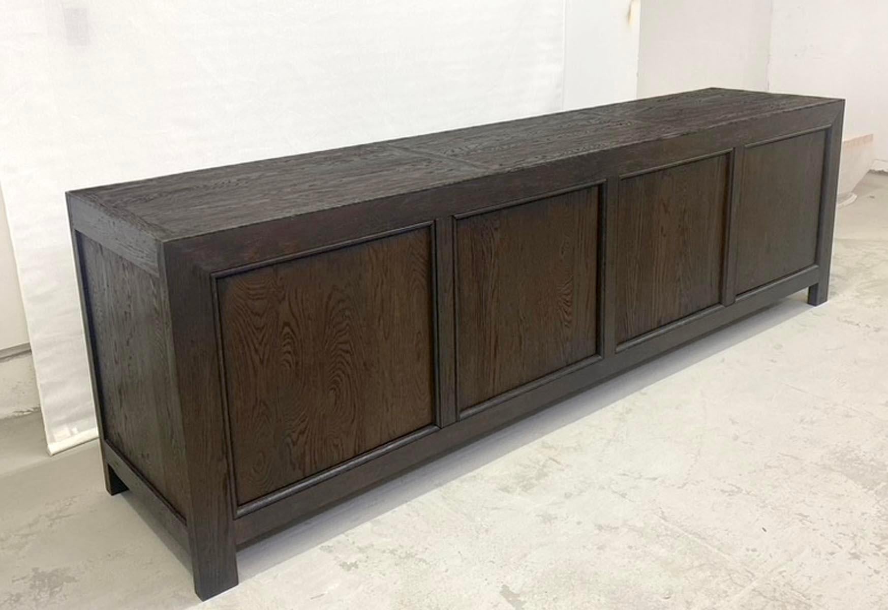 Modern Custom Oak Bola Cabinet by Dos Gallos Studio For Sale