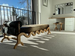 Custom Oak & Cowhide Daybed by Fosfeen Handcrafted, Made to Order