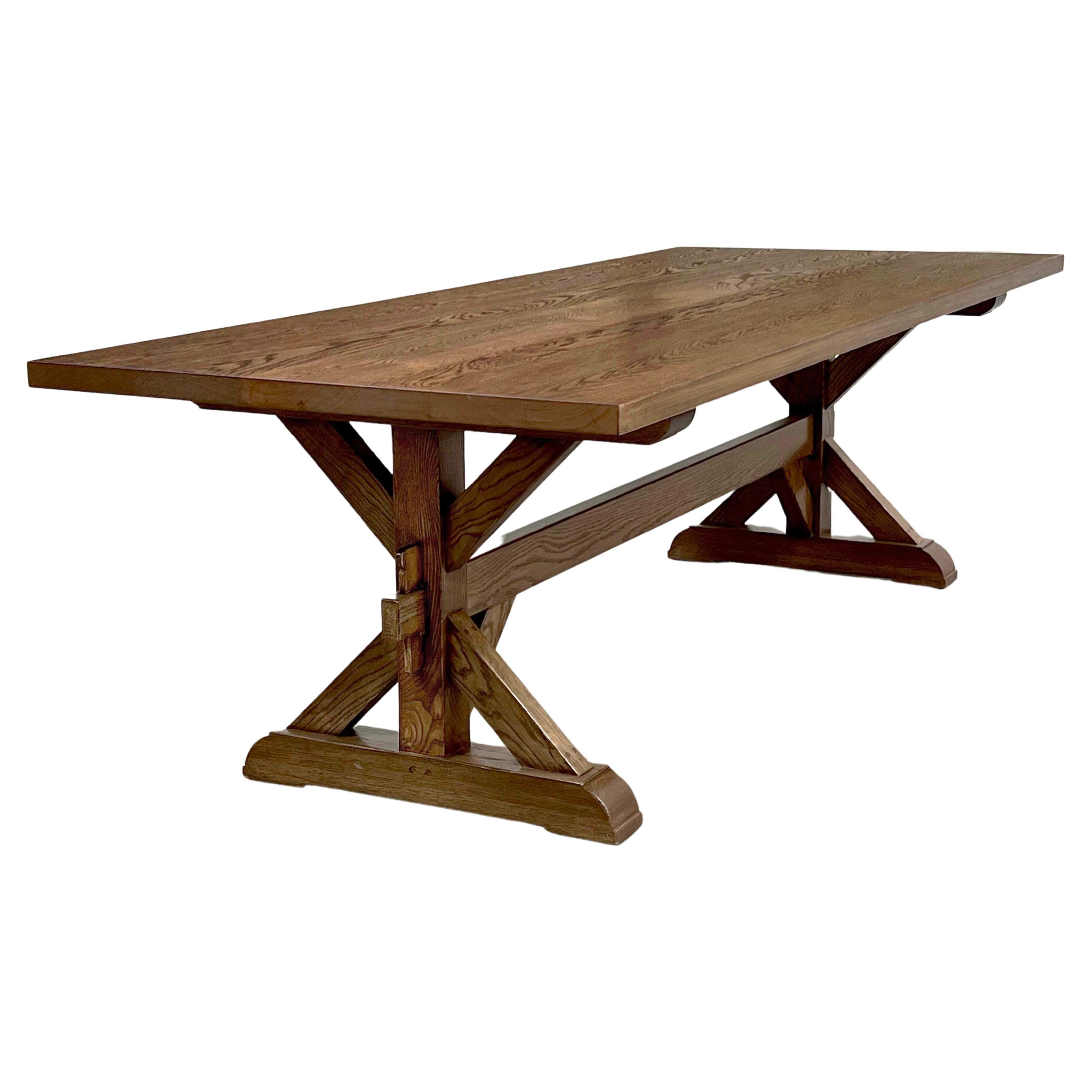 Sofia Farm Table made from White Oak  For Sale