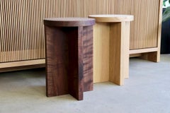 Custom Oak Round Top Foundation Side Table / Stool 20"h w/ 10% discount.