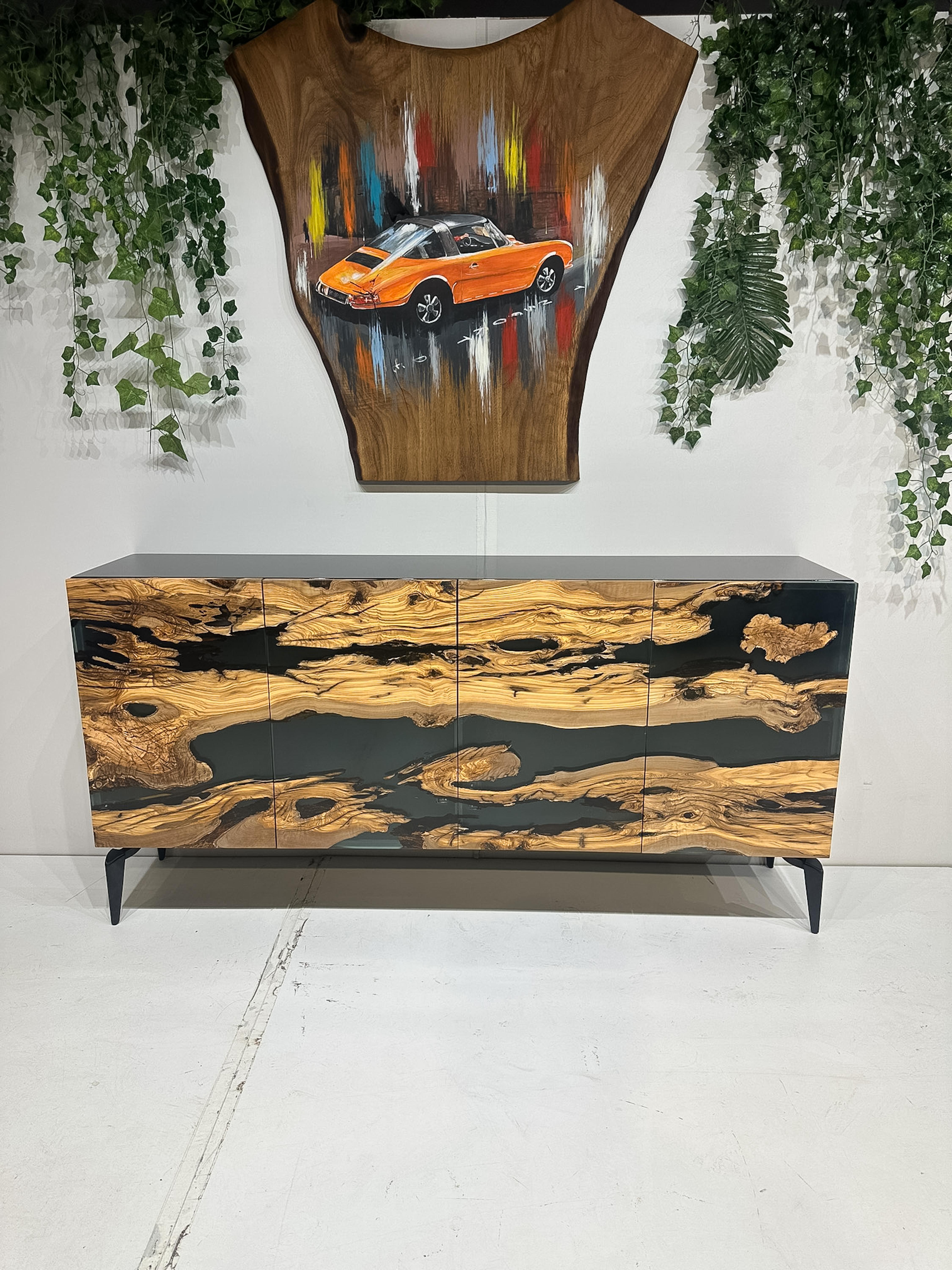 Aparador de madera de olivo - Aparador de resina con madera natural Turco en venta