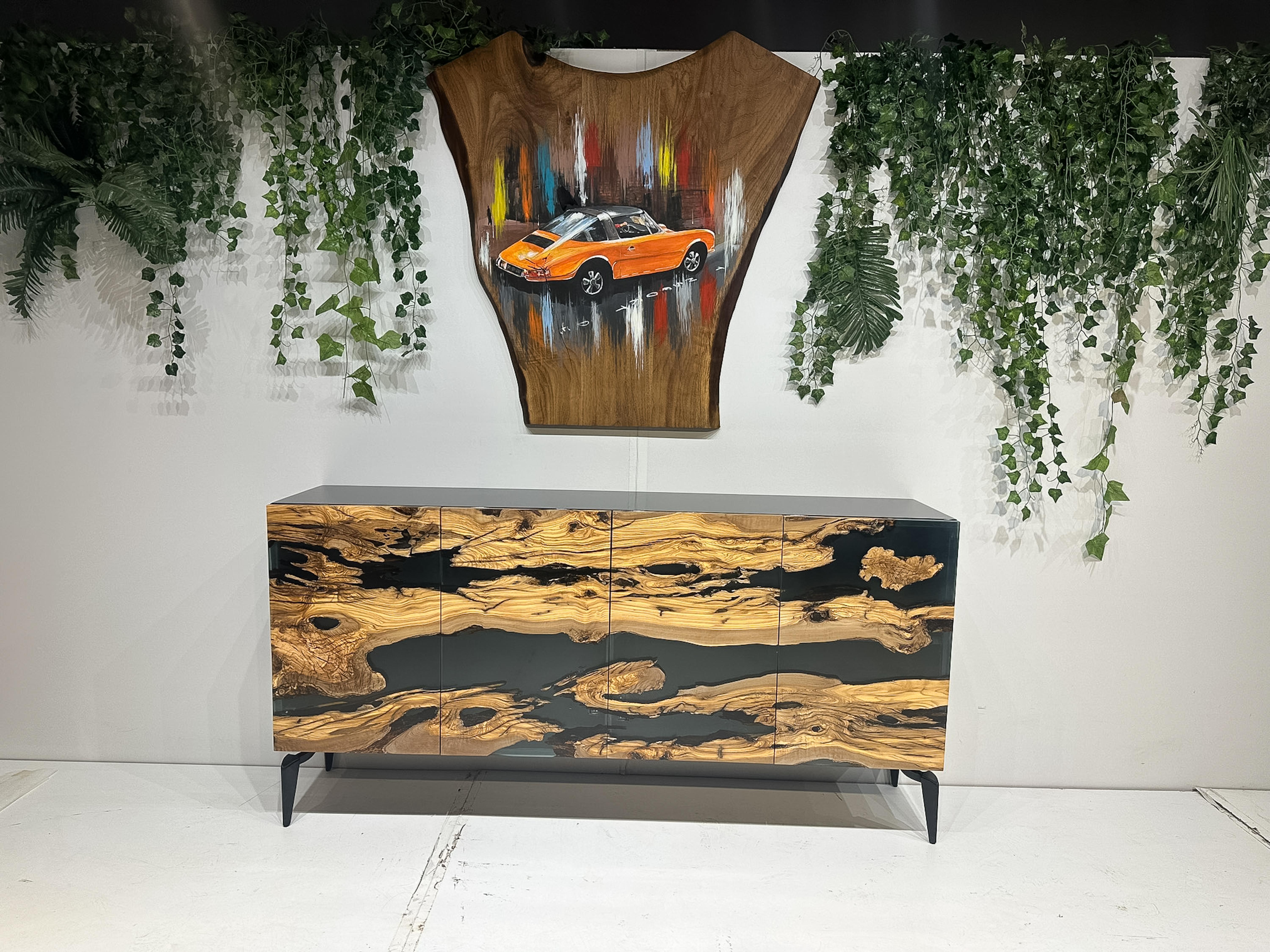 Aparador de madera de olivo - Aparador de resina con madera natural en Nuevo estado para la venta en İnegöl, TR