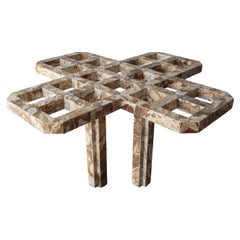 Mesa de centro de comedor de ónice a medida